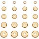 真鍮製スペーサービーズ  ディスク  ゴールドカラー  7.4x7.2x1.7cm  250個/箱 KK-PH0035-39G-1