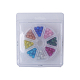 8 Farbe runden Glas Knistern Perlen CCG-X0003-B-3