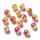 Regenbogen ABS Kunststoff Nachahmung Perlen OACR-Q174-6mm-17-1