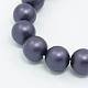 Round Shell Pearl Frosted Beads Strands BSHE-I002-10mm-264-2