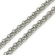 Unisex de moda 201 de acero inoxidable collares de cadena rolo cruz NJEW-L043B-09P-2
