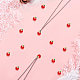 Sunnyclue 1 boîte 50 pièces émail breloques pomme rouge breloques en alliage forme de fruit porte-bonheur pendentifs pour la fabrication de bijoux breloques boucles d'oreilles bracelets colliers accessoires bricolage artisanat décoration ENAM-SC0002-23-5