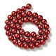 Umweltfreundliche runde Perlenstränge aus gefärbtem Glasperlen HY-A002-10mm-RB038-2