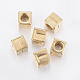 304 Stainless Steel Large Hole Letter European Beads X-STAS-H428-01G-T-1