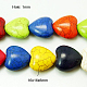 Kunsttürkisfarbenen Perlen Stränge TURQ-H055-16x16x8mm-23-2