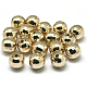 Faceted Round Plated Acrylic Beads PACR-L001-6mm-G-2