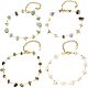 Pandahall elite 10pcs ensemble de bracelets de cheville en perles de pierres précieuses mélangées naturelles AJEW-PH0004-76-1