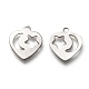 201 Stainless Steel Charms STAS-B001-12P-2