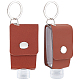 Gorgecraft 4set 2 couleurs flacons compressibles portables avec étui en cuir porte-clés AJEW-GF0004-77-1