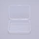 Superfindings 4 paquet de conteneurs de stockage de perles en plastique transparent boîtes avec couvercles 12.5x8.5x3.5cm petit rectangle en plastique organisateur étuis de rangement pour perles bijoux artisanat de bureau CON-WH0074-68-2