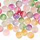 400 Stück 10 Farben gefrostet sprühlackierte Glasperlenstränge GLAA-CJ0001-39-4