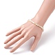 Natural Topaz Jade Faceted Nugget Beads Stretch Bracelet BJEW-JB07218-02-3