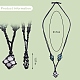 Регулируемый плетеный нейлоновый шнур и шнуры из вощеной хлопчатобумажной нити мешочек макраме изготовление ожерелья NJEW-SW00019-03-2