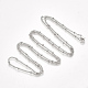 Messingbeschichtete Eisen Bordsteinkette Halskette Herstellung MAK-T006-01P-1