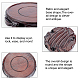Soporte de base tallada de madera maciza redonda plana ODIS-WH0020-82-3