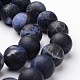 Frosted Round Natural Sodalite Bead Strands G-J346-25-12mm-1