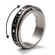 203 Stainless Steel Rotating Spinner Fidget Band Rings for Anxiety Stress Relief RJEW-G118-09P-2