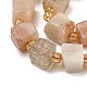 Brins de perles de pierre de soleil naturelles d'Arusha&nbsp;G-G053-B16-02-4