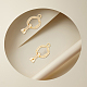 DICOSMETIC 8 Sets 2 Colors Brass Fold Over Clasps KK-DC0003-20-6