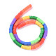 Hebras de cuentas de arcilla polimérica hechas a mano de 7 color fijas CLAY-S096-029K-2