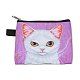 Cute Cat Polyester Zipper Wallets ANIM-PW0002-28K-1