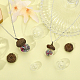 Chgcraft 5 ensembles 5 style pendentifs boule de verre gland vide pendentifs globe en verre clair pendentifs de bouteille de souhait avec bouchons pour la fabrication de colliers GLAA-CA0001-45-5