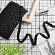 BENECREAT 15 Yard Faux Leather Braid Trims Black Flat Braid Strap Trim Lace Ribbon for Home Decor DIY Sewing Craft WL-WH0003-03-6