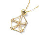 Stainless Steel Macrame Pouch Empty Stone Holder for Pendant Necklaces Making NJEW-TA00121-01-1