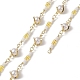 Rack Plating Golden Brass Twist Round Link Chains CHC-C026-25-1