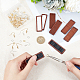 OLYCRAFT 108pcs Leather Wood Earring Pendants Rectangle Vintage Wood Earring Charms Cowhide Leather Wood Jewelry Findings Dangle Earring Making Kit for Jewelry Making - Saddle Brown/White/Black/Camel DIY-OC0009-48-3