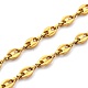 Messing Micro Pave klare Zirkonia Anhänger Halsketten & 304 Edelstahl Kaffeebohnenkette Halsketten Sets NJEW-JN03061-5