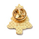 クリスマステーマのエナメルピン  バックパックの服のための黄金の合金のブローチ  クリスマスツリー  25.5x20x1.5mm XMAS-R001-01G-2