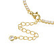 Cubic Zirconia Classic Tennis Necklace with Flower Links NJEW-N048-01A-2