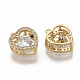 Brass Micro Pave Clear Cubic Zirconia Charms ZIRC-T011-21G-NF-3