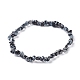 Natürliches Schneeflocke-Obsidian-Chipperlenarmband für Mädchenfrauen BJEW-JB06748-05-1