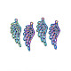 Supports de strass pendentif en alliage de couleur arc-en-ciel PALLOY-N156-198-1