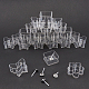 PandaHall 3 Style Plastic Clear Tealight Cups Holders Flower Butterfly Square Tea Light Holders Containers with 100pcs Candle Wicks for DIY Candle Making Anniversary AJEW-PH0017-77-3