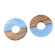 Opaque Resin & Walnut Wood Pendants RESI-S389-013A-C01-2