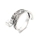 Alloy Wrapped Cuff Ring RJEW-G286-01AS-2