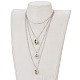 Electroplated Cowrie Shell Tiered Necklaces NJEW-JN02296-4