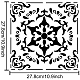 Mayjoydiy 曼荼羅ステンシル 曼荼羅絵画テンプレート 花のステンシル 11.8×11.8インチ 洗える柔軟なペット素材 壁タイル床家具工芸品に塗ることができます DIY-WH0402-051-3