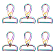 Wadorn 6 Stück Regenbogen-Karabinerhaken aus Metall mit Drehgelenk FIND-WR0006-16-1