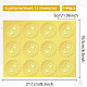 12 hoja de pegatinas autoadhesivas en relieve de lámina dorada. DIY-WH0451-037-2