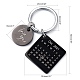 Engraved Calendar Date Stainless Steel Keychain KEYC-A028-EB&P-2