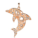 Brillant pendant de dauphin pour fabrication de collier TIBE-M001-132-1