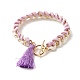 Faux Suede Cord Wrap Curb Chain Bracelets Set for Girl Women BJEW-TA00021-3