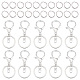 DELORIGIN 40Pcs Alloy Split Key Rings DIY-DR0001-13-1
