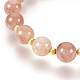 Ensembles de bracelets de quartz de fraise naturelle BJEW-JB03913-01-3