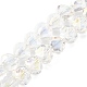 Transparentes perles de verre de galvanoplastie brins EGLA-I017-04-AB01-2