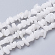 Natürliche weiße Jade Edelstein Perlen Stränge G-S280-19-1